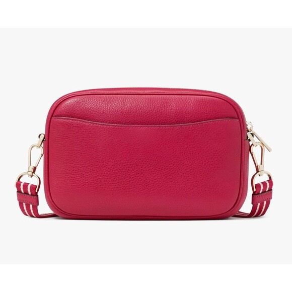 New Kate Spade Rosie Pebbled Leather Small Flap Camera Bag Renaissance Rose - Picture 3 of 5
